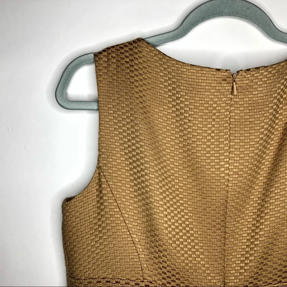 JONES NEW YORK sleeveless dress knee length gold 8 - Picture 6 of 8